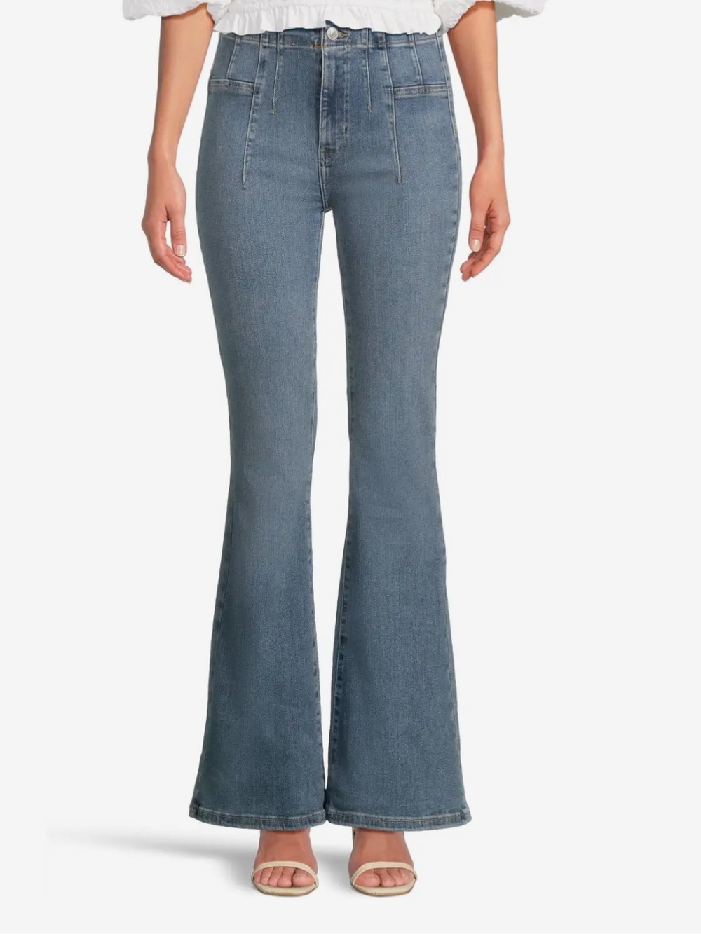 We The Free Jayde Flare Jeans Sunburst Blue Womens 32 High
Waist Stretch Denim